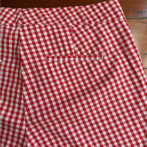 Crown & Ivy Shelby Gingham Scalloped Hem Cotton Blend Preppy Shorts Sz 18 💚🍄 - Picture 7 of 7